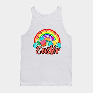 Easter Eggs Colorful Rainbow Happy easter day Tank Top
